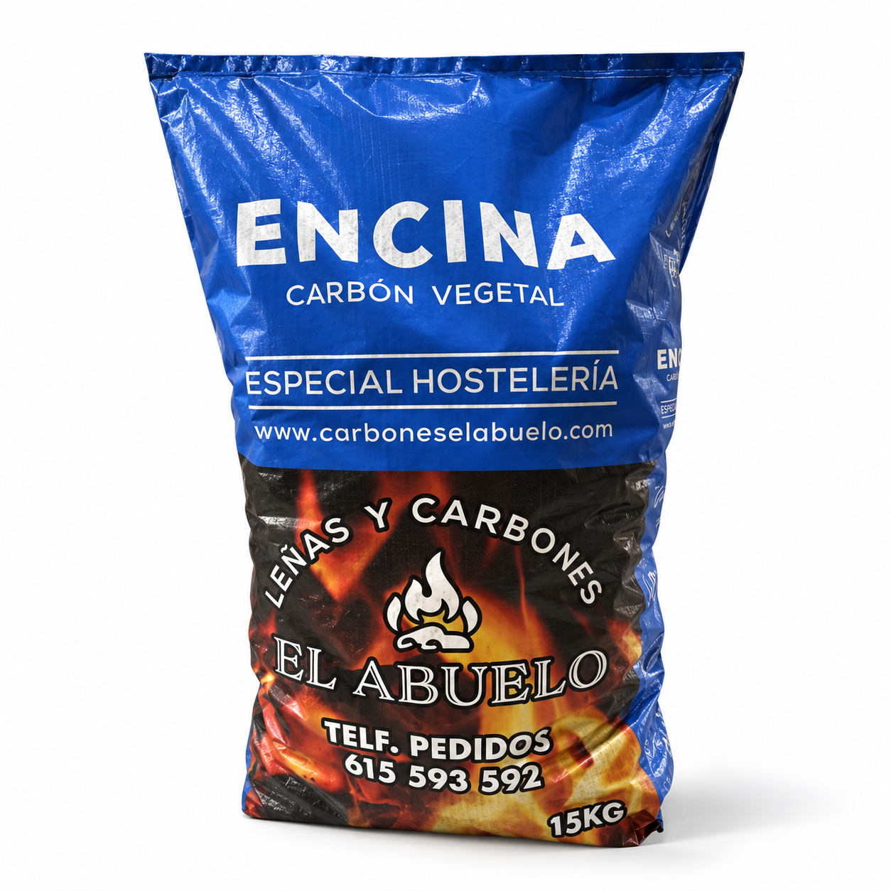 Carbón 100% Encina de 15 KG