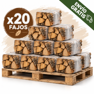 Pack de 20 Fajos de Leña de Roble de 17 L