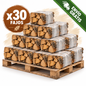 Pack de 30 Fajos de Leña de Roble de 17 L