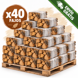 Pack de 40 Fajos de Leña de Roble de 17 L
