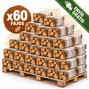 Pack de 60 Fajos de Leña de Roble de 17 L